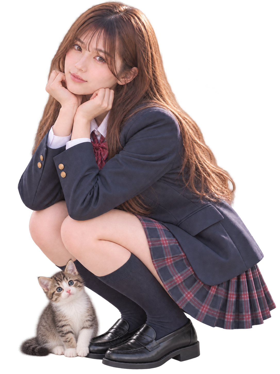Rina with kitten